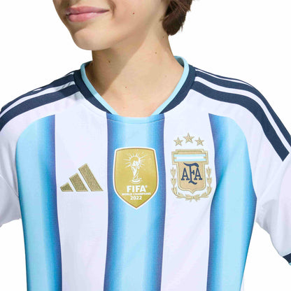 Argentina 26 Home Messi Jersey Jr. Official Jerseys adidas 