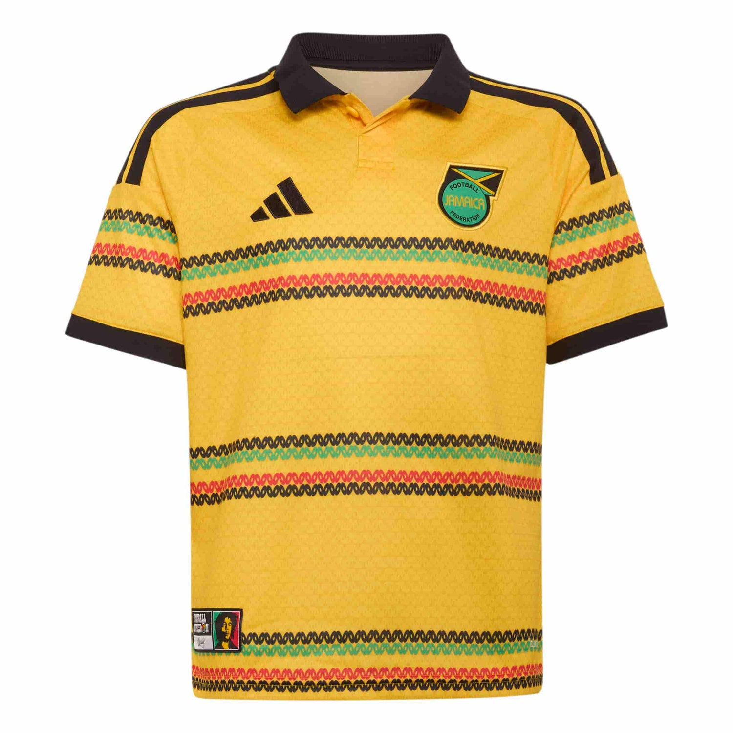 Jamaica 26 x Bob Marley Home Jersey Jr. Official Jerseys adidas Yellow YXS 
