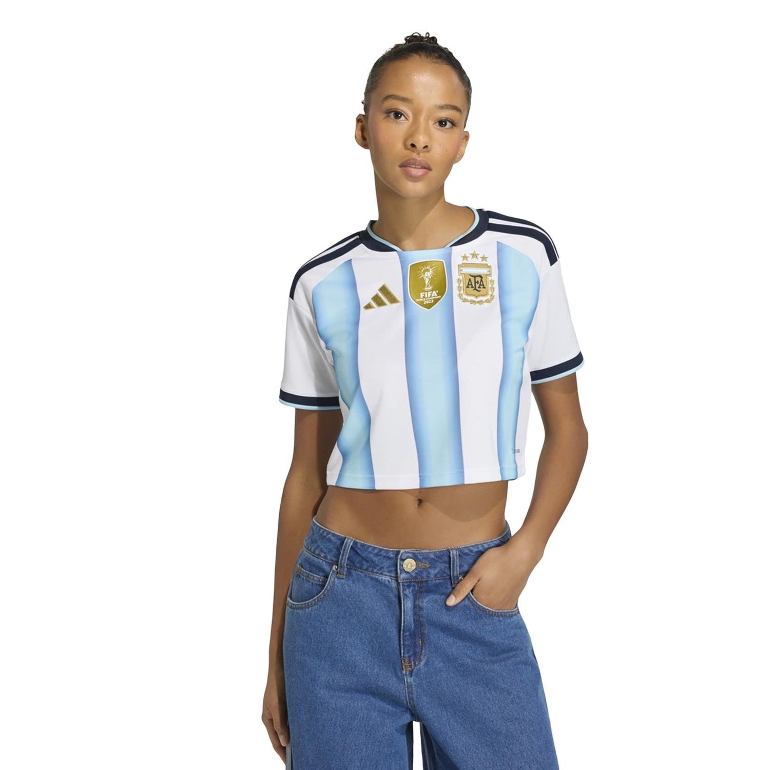 Argentina 2026 Home Cropped Jersey Women Official Jerseys adidas 