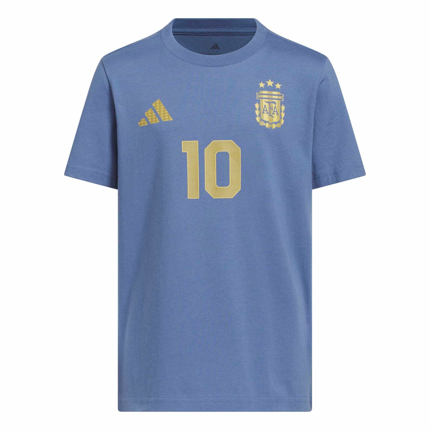 MESSI NAME &amp; NUMBER GRAPHIC T-Shirt Jr. Official Jerseys adidas Blue YXS 