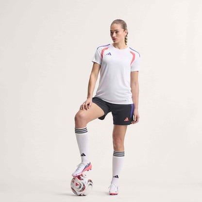 adidas F50 Hyperfast League FG soccer cleats in white, pink and navy with firm-ground outsole