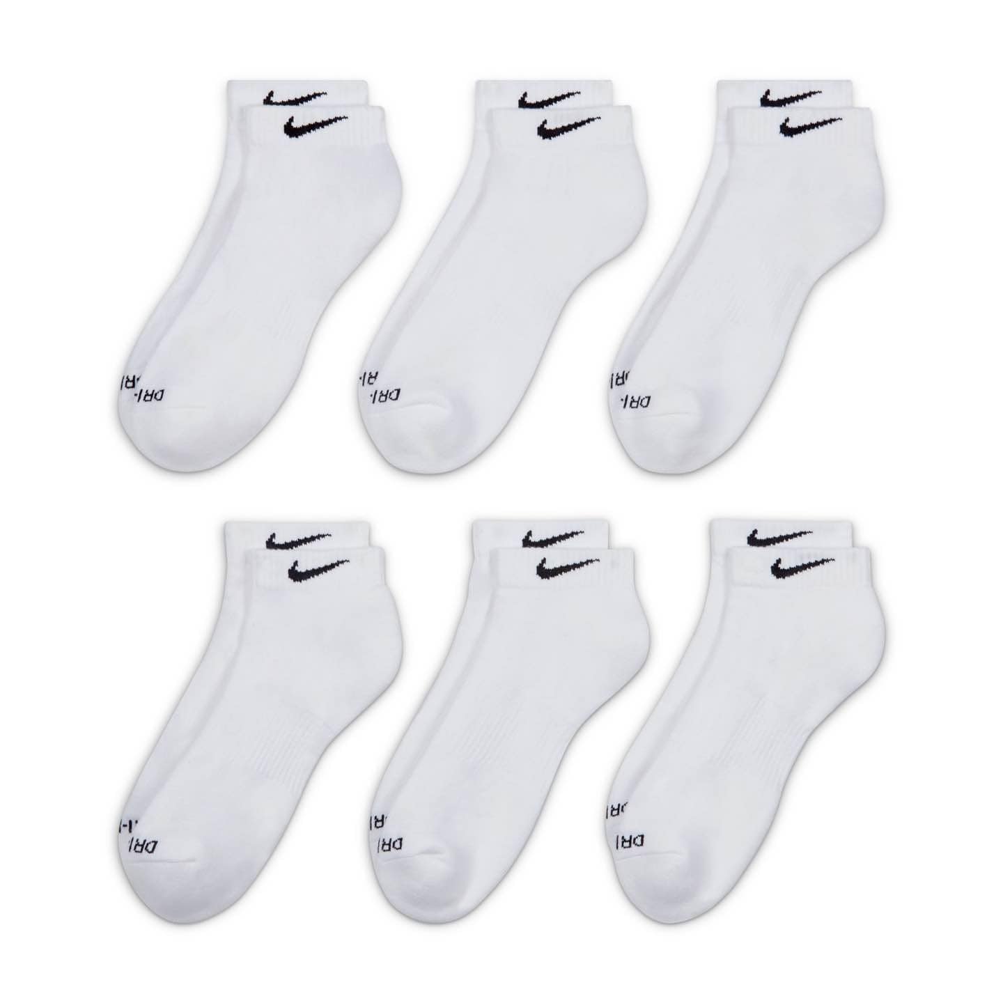 Nike 6 Pack Everyday Plus Cushion Training Low Socks