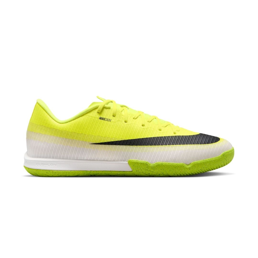 Nike Mercurial Vapor 17 Academy IC indoor court soccer shoes in volt yellow and black.