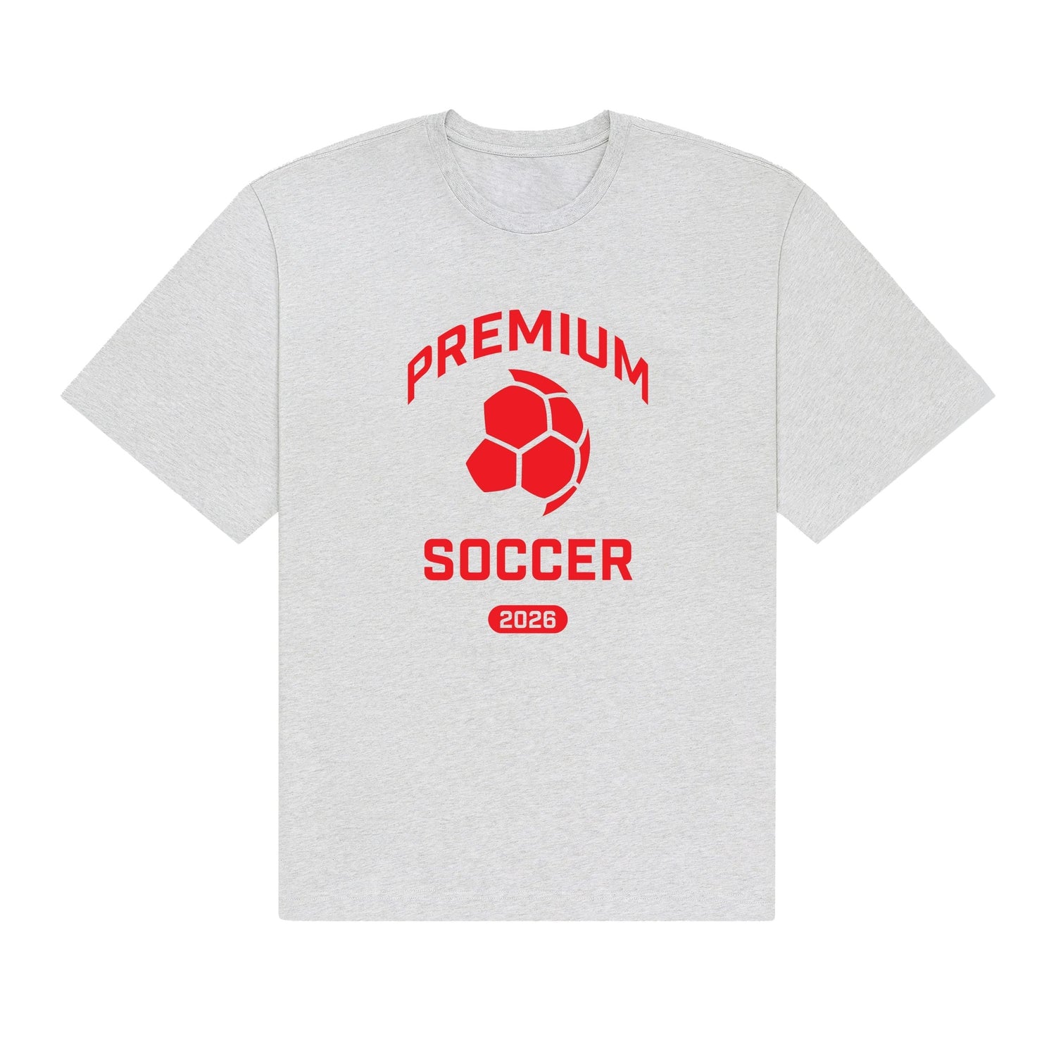 Premium Soccer Varsity T-Shirt Lifestyle Wear Premium Soccer Grey XS 