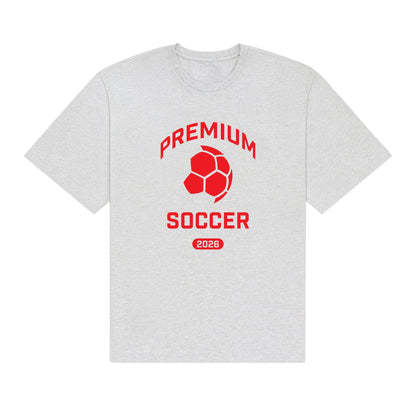 Premium Soccer Varsity T-Shirt Lifestyle Wear Premium Soccer Grey XS 