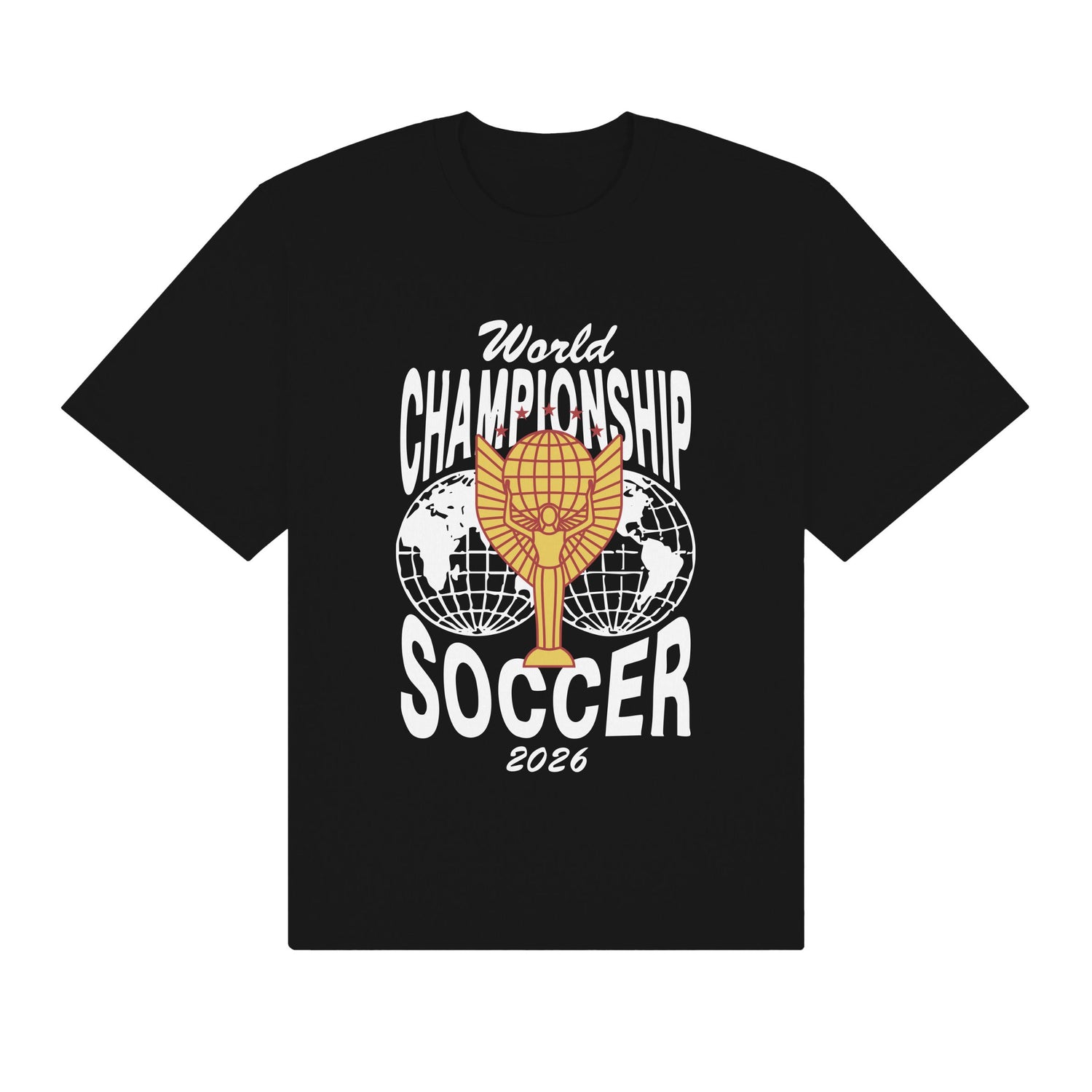 Premium Soccer x F.S.M.L black World Cup Championship of Soccer graphic T-shirt