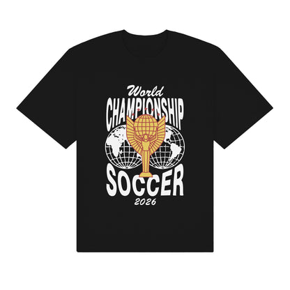 Premium Soccer x F.S.M.L black World Cup Championship of Soccer graphic T-shirt