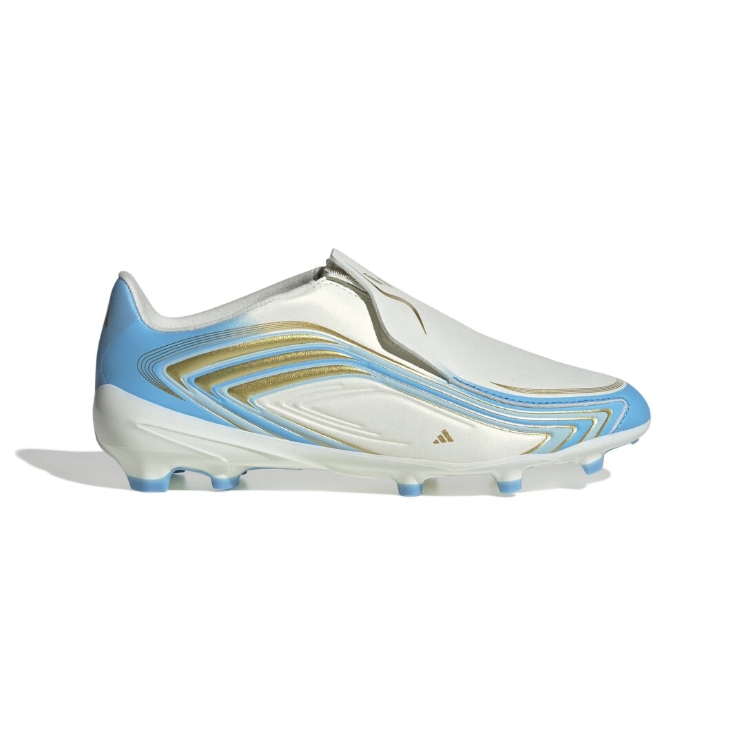 adidas F50 Messi League Laceless FG Jr. Firm Ground (FG) adidas Ivory 1.5Y 