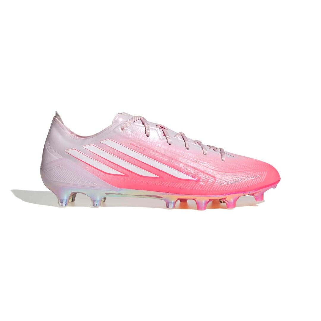 adidas F50 SPARKFUSION Elite FG/AG soccer cleats in pink and white